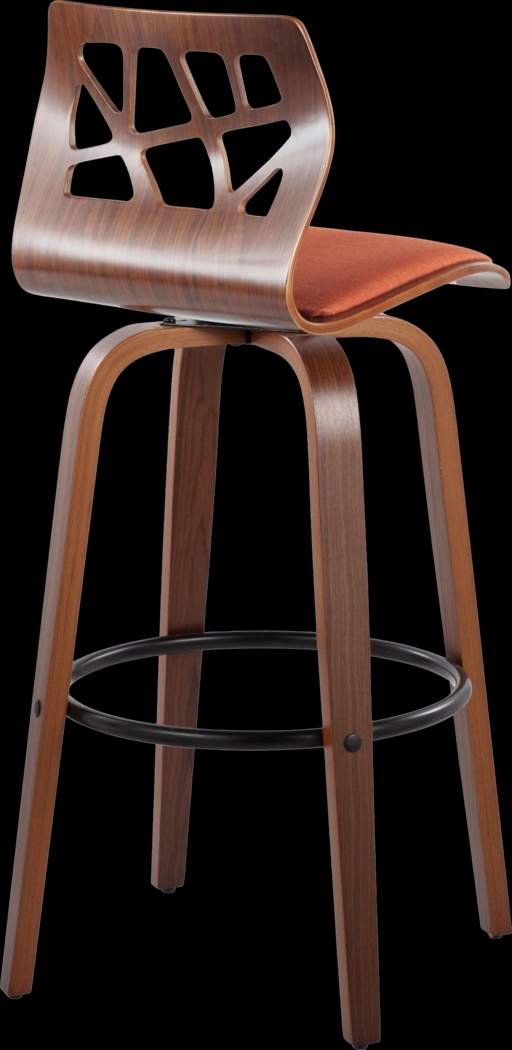 Watsonia Orange Swivel Barstool, Set of 2 - Thumbnail - Image 6