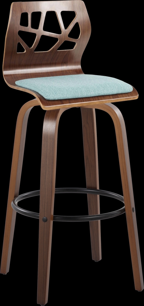 Watsonia Teal Swivel Barstool, Set of 2 - Thumbnail - Image 4