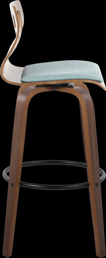 Watsonia Teal Swivel Barstool, Set of 2 - Thumbnail - Image 5