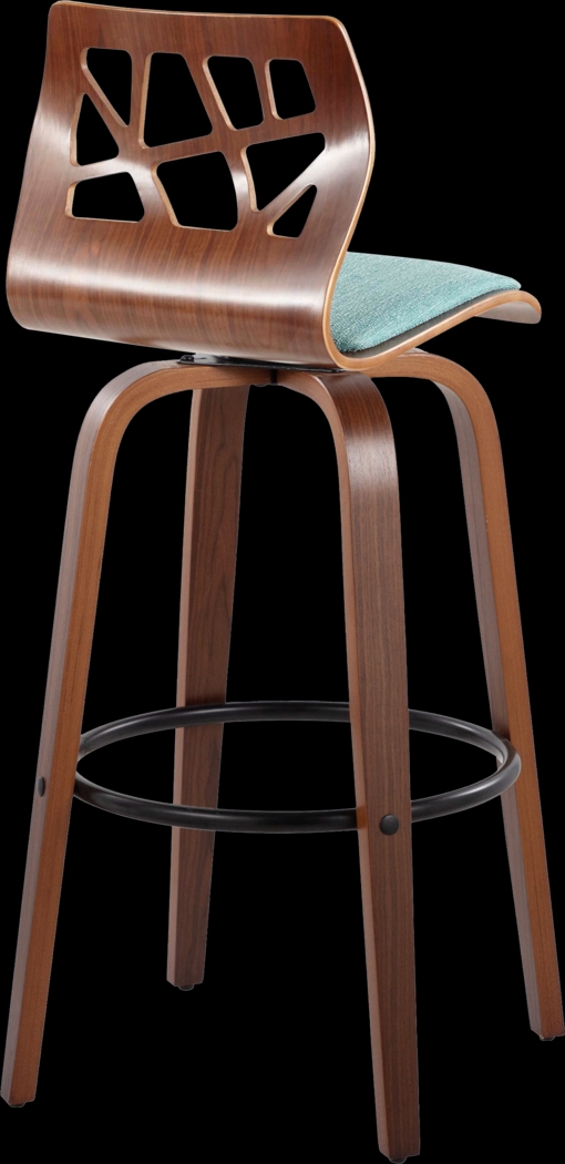 Watsonia Teal Swivel Barstool, Set of 2 - Thumbnail - Image 6