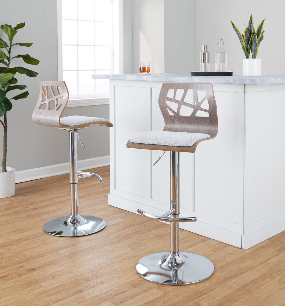 Watsonia V Gray Adjustable Barstool, Set of 2 - Thumbnail - Image 5
