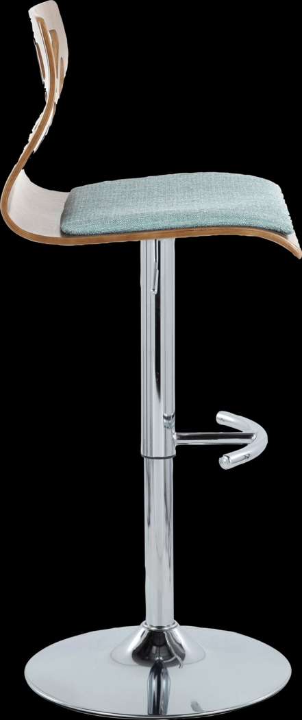 Watsonia VI Teal Adjustable Barstool, Set of 2 - Thumbnail - Image 7