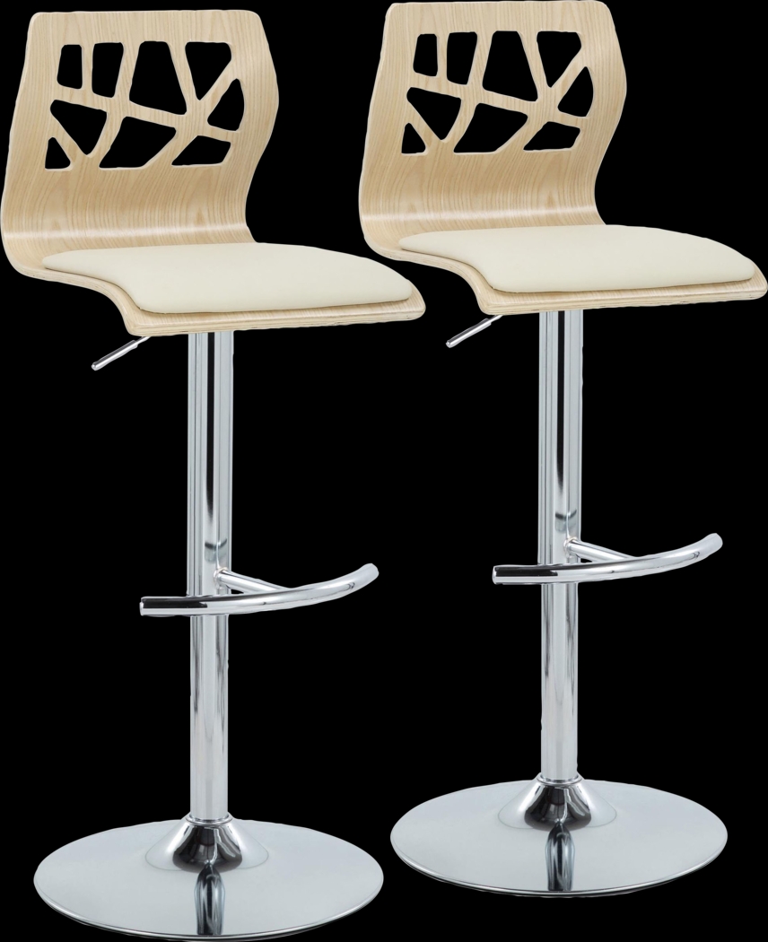 Watsonia X Cream Adjustable Barstool, Set of 2 - Thumbnail - Image 1
