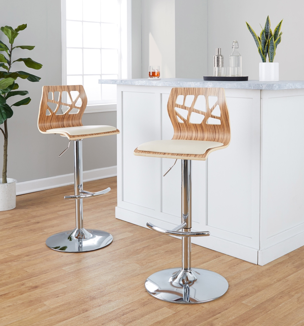 Watsonia XII Cream Adjustable Barstool, Set of 2 - Thumbnail - Image 4
