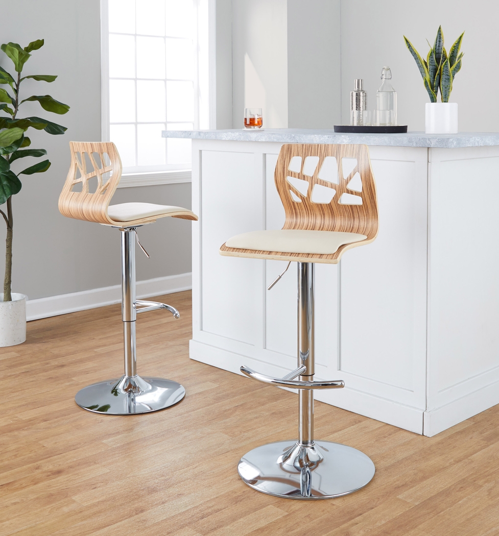 Watsonia XII Cream Adjustable Barstool, Set of 2 - Thumbnail - Image 5