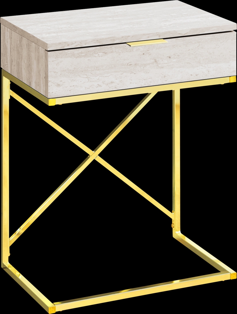 Wauford Beige Accent Table - Thumbnail - Image 1