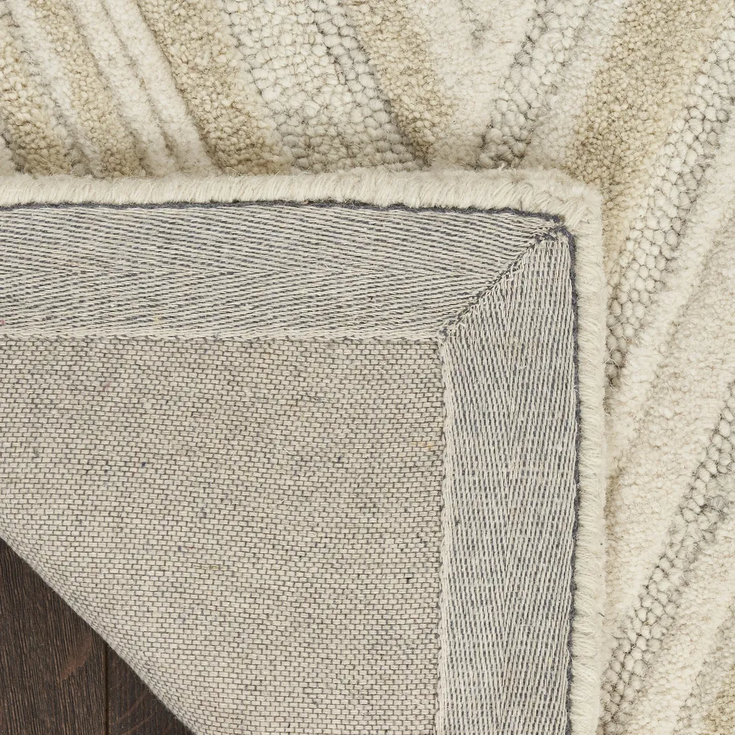 Wave Illusion Beige 5'3 x 7'3 Rug - Thumbnail - Image 4
