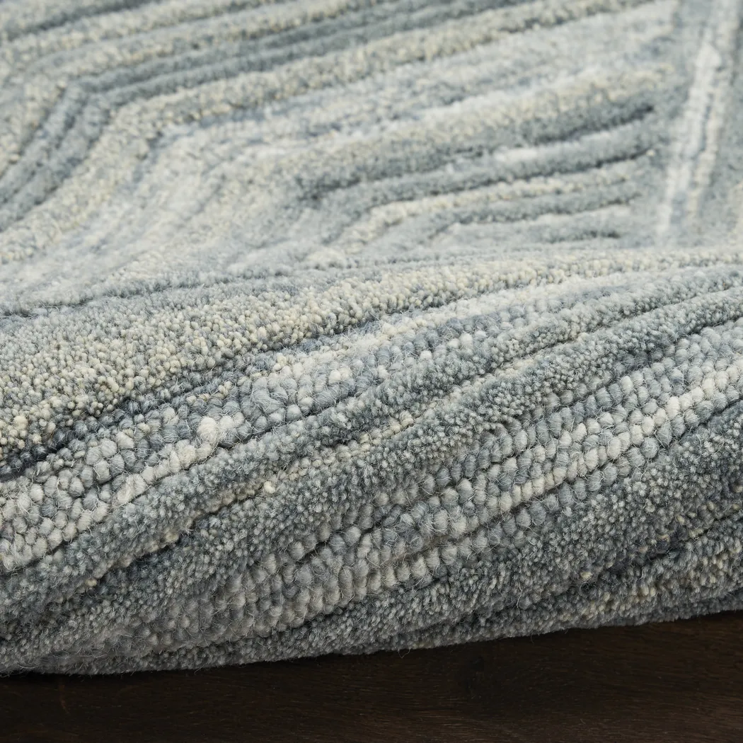 Wave Illusion Blue 3'9 x 5'9 Rug - Thumbnail - Image 3