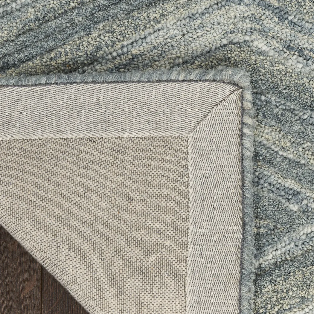 Wave Illusion Blue 3'9 x 5'9 Rug - Thumbnail - Image 4