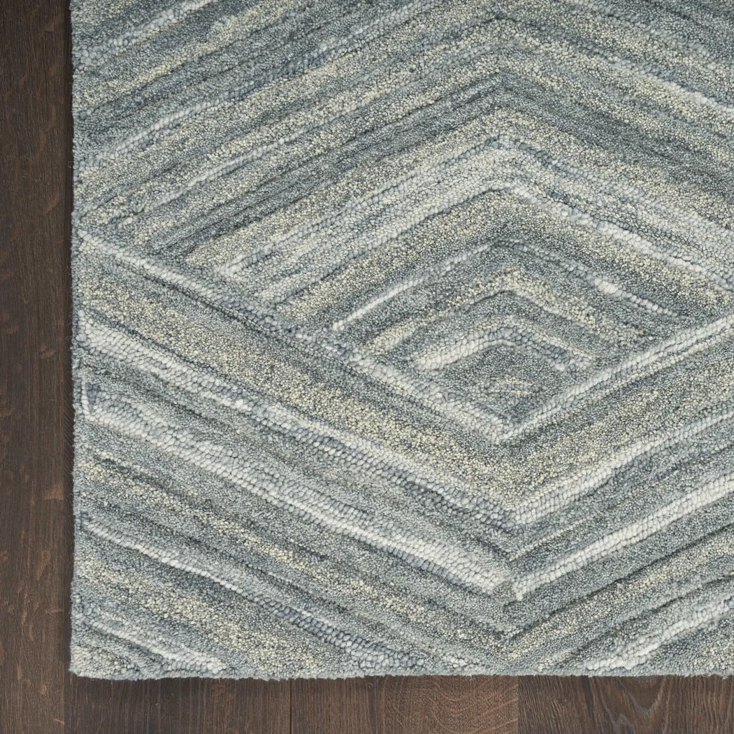 Wave Illusion Blue 3'9 x 5'9 Rug - Thumbnail - Image 5