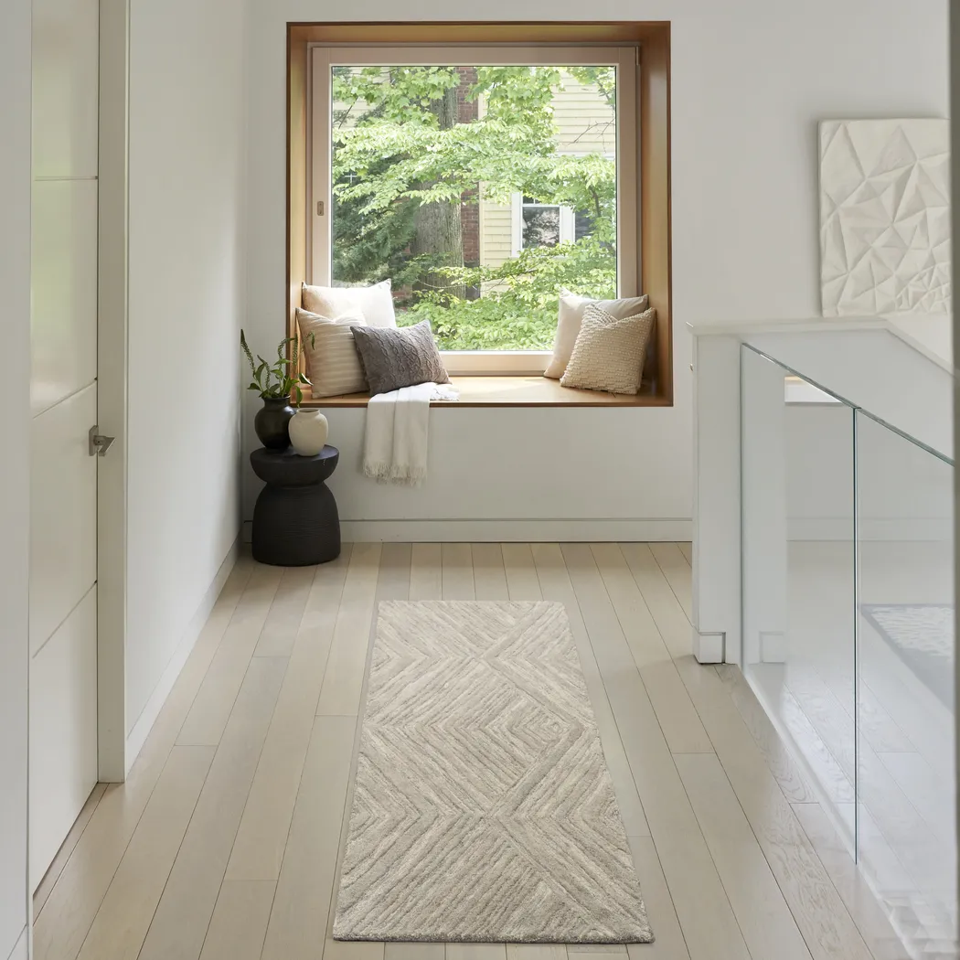 WAVE ILLUSION GRAY 2'3 x 7'6 RUG - Thumbnail - Image 2