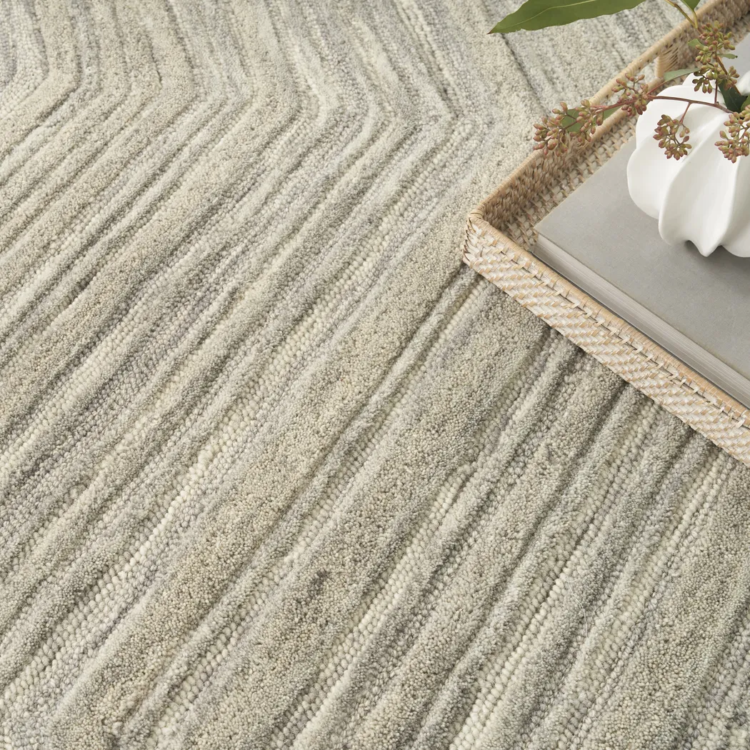 WAVE ILLUSION GRAY 2'3 x 7'6 RUG - Thumbnail - Image 6
