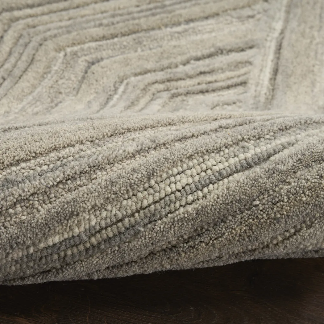 Wave Illusion Gray 3'9 x 5'9 Rug - Thumbnail - Image 3