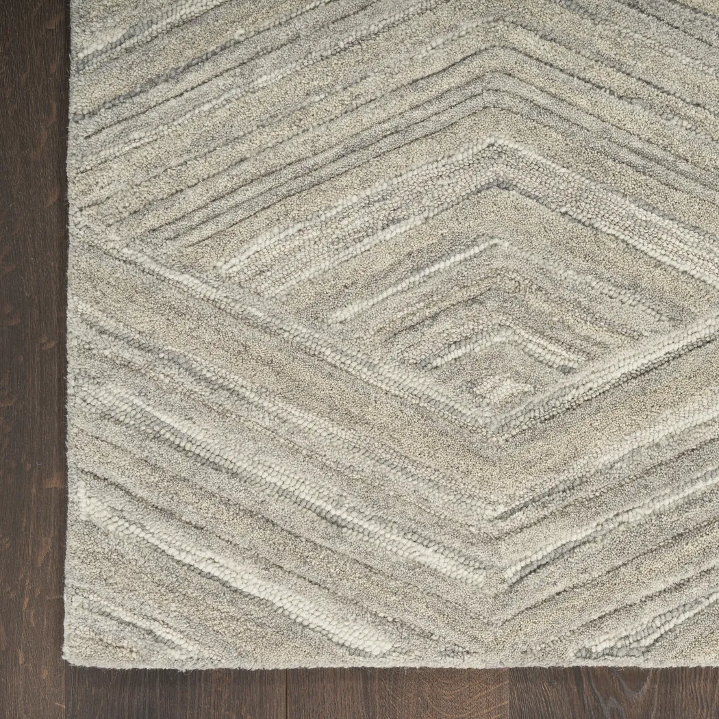 Wave Illusion Gray 3'9 x 5'9 Rug - Thumbnail - Image 4