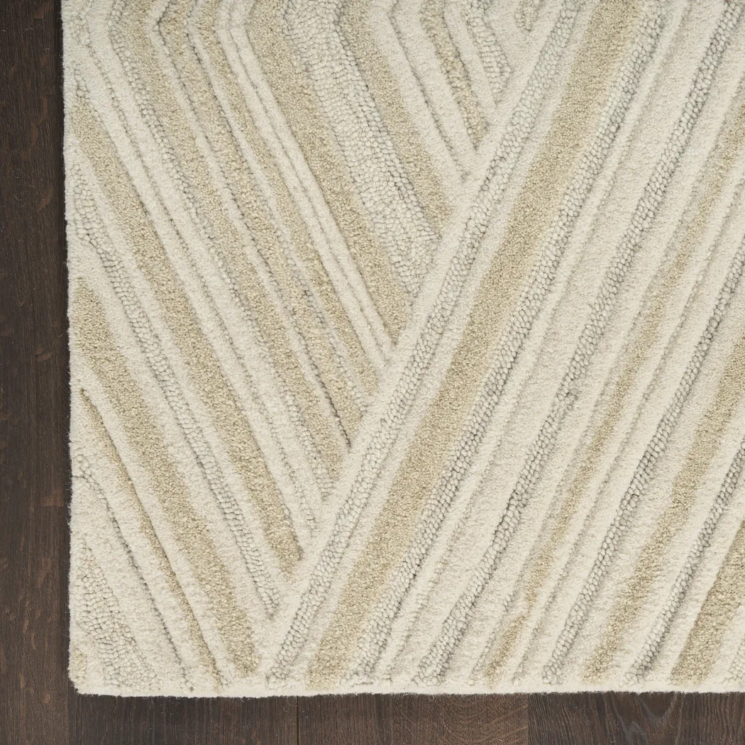 WAVE ILLUSION IVORY 2'3 x 7'6 RUG - Thumbnail - Image 5