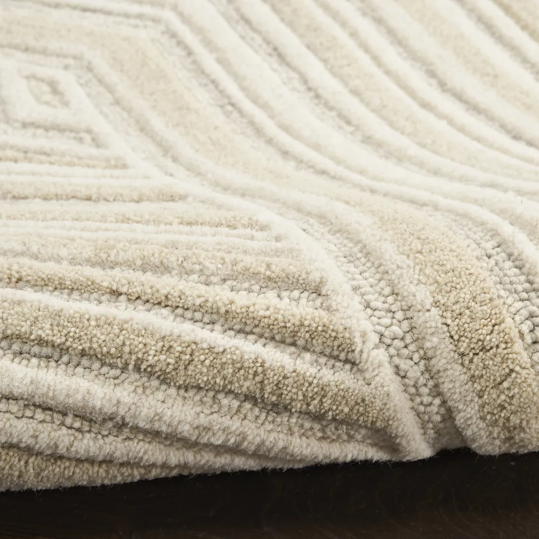 Wave Illusion Ivory 3'9 x 5'9 Rug - Thumbnail - Image 3