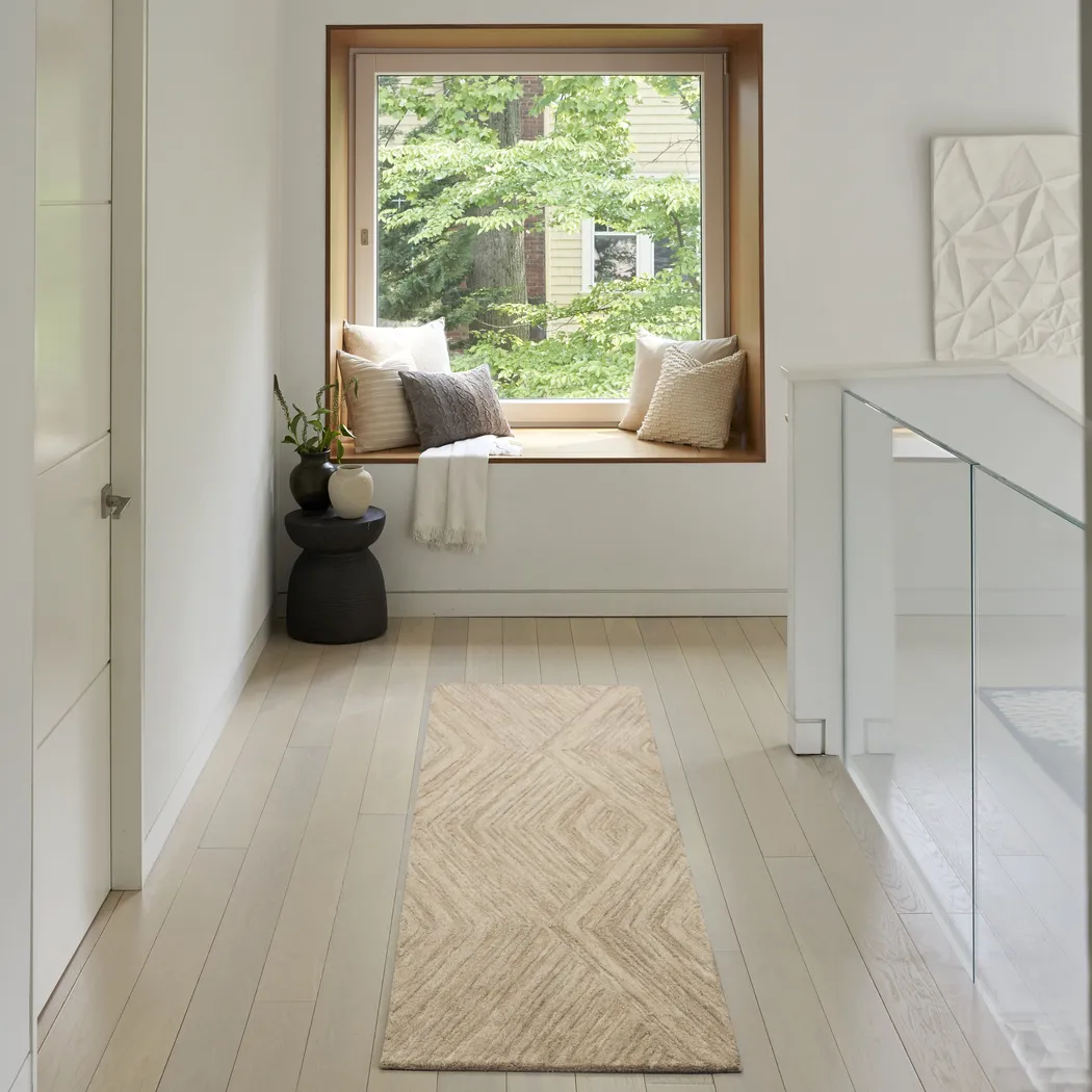 WAVE ILLUSION TAUPE 2'3 x 7'6 RUG - Thumbnail - Image 2
