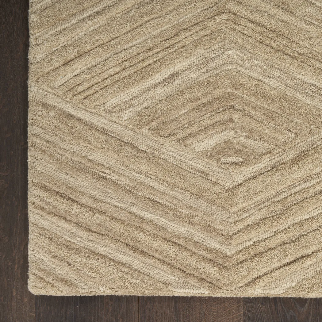 WAVE ILLUSION TAUPE 2'3 x 7'6 RUG - Thumbnail - Image 5