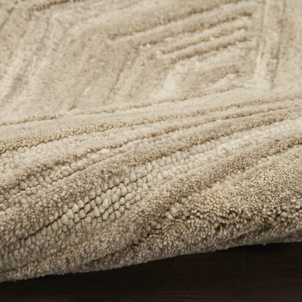 Wave Illusion Taupe 3'9 x 5'9 Rug - Thumbnail - Image 3