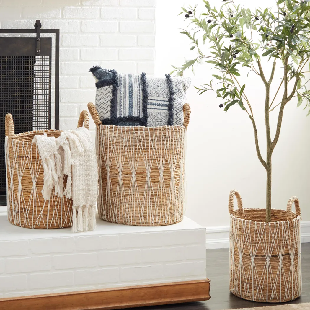 Wavedale Brown Basket, Set of 3 - Thumbnail - Image 3
