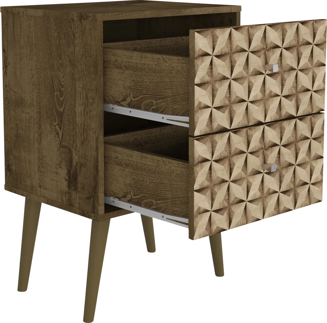 Wavefruit Brown Nightstand - Thumbnail - Image 3