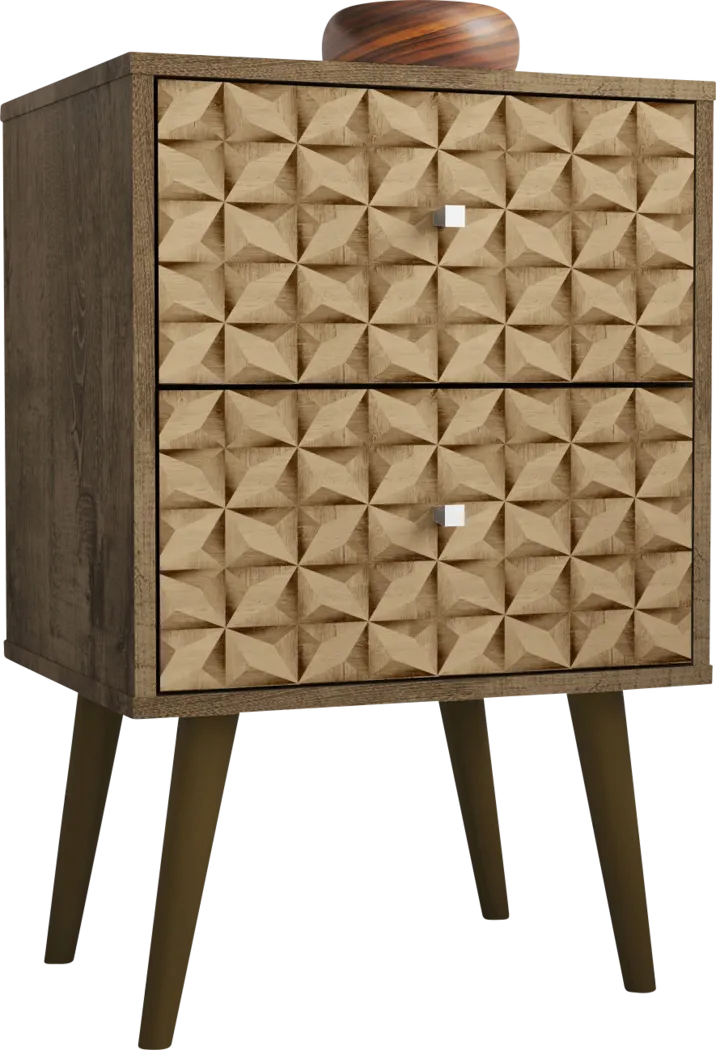 Wavefruit Brown Nightstand - Thumbnail - Image 1