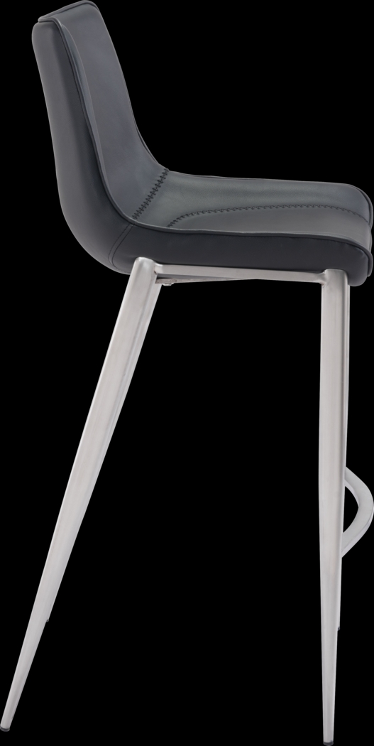 Wavell Black Steel Barstool, Set of 2 - Thumbnail - Image 2