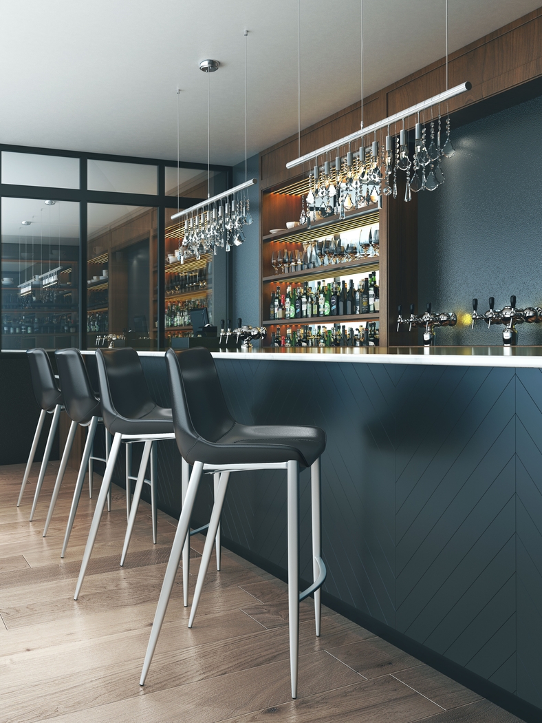 Wavell Black Steel Barstool, Set of 2 - Thumbnail - Image 6