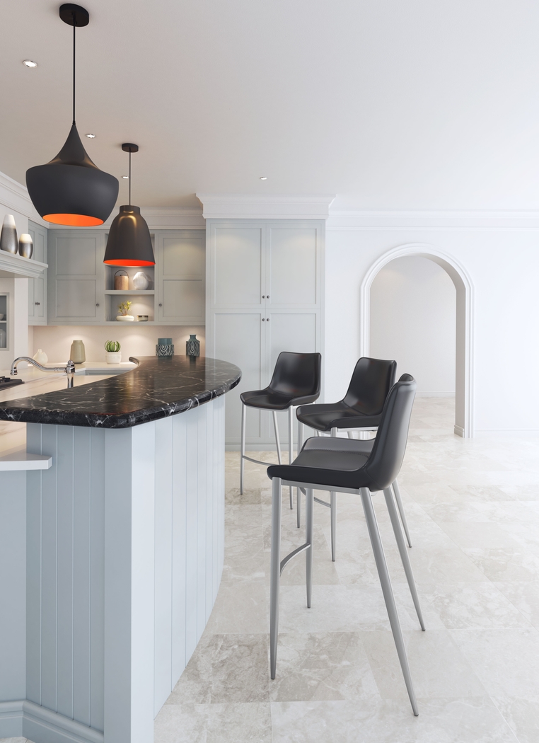 Wavell Black Steel Barstool, Set of 2 - Thumbnail - Image 9