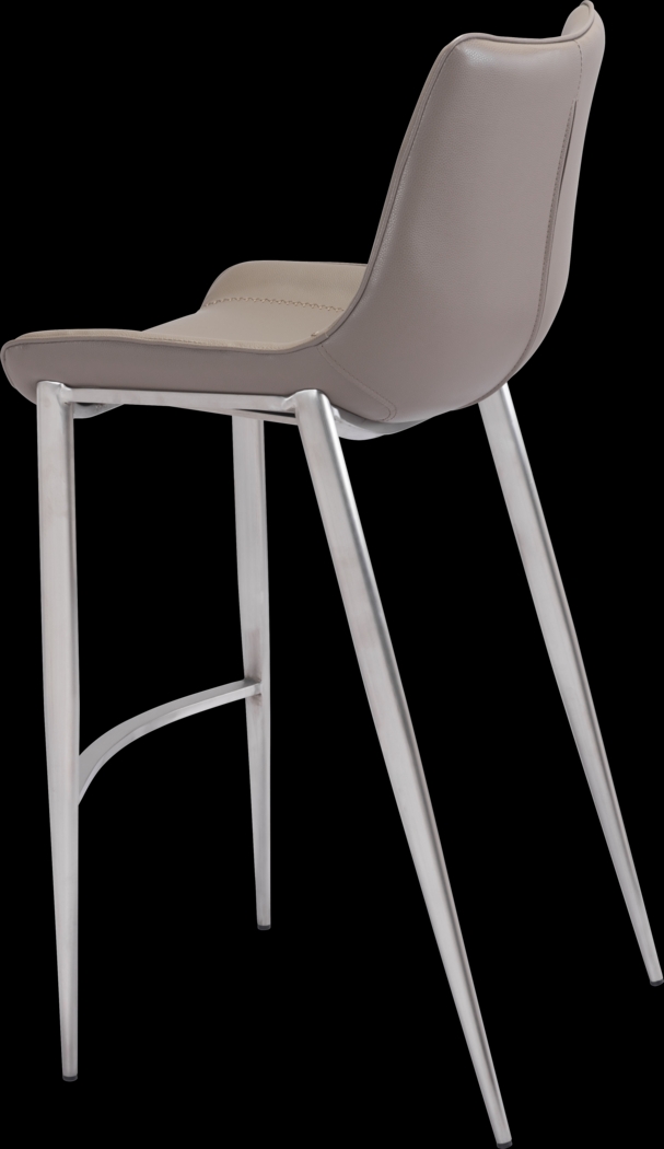 Wavell Gray Steel Barstool, Set of 2 - Thumbnail - Image 4