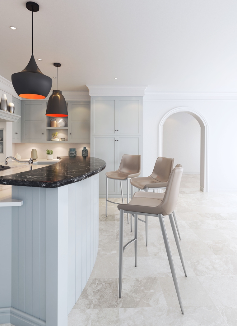 Wavell Gray Steel Barstool, Set of 2 - Thumbnail - Image 6