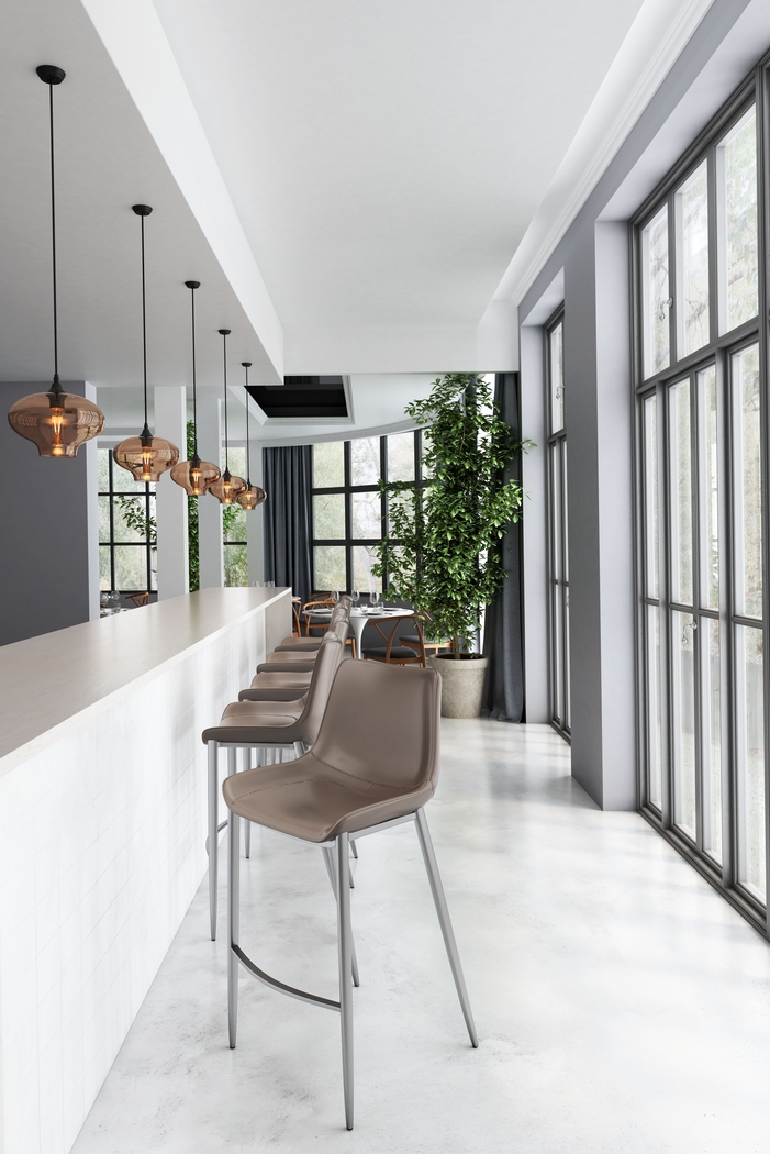 Wavell Gray Steel Barstool, Set of 2 - Thumbnail - Image 8