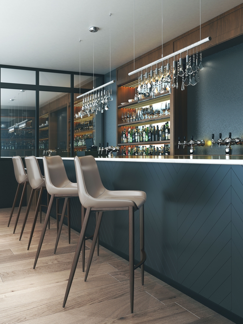 Wavell Gray Walnut Barstool, Set of 2 - Thumbnail - Image 6