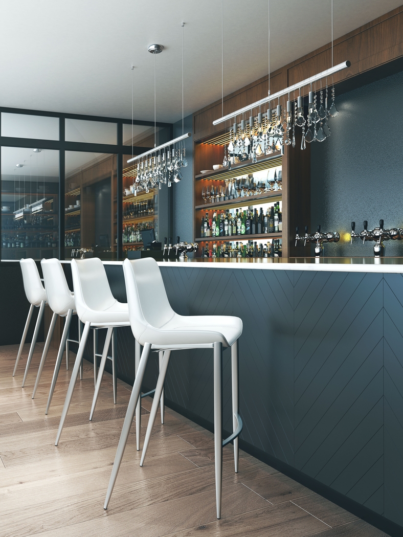 Wavell White Steel Barstool, Set of 2 - Thumbnail - Image 6