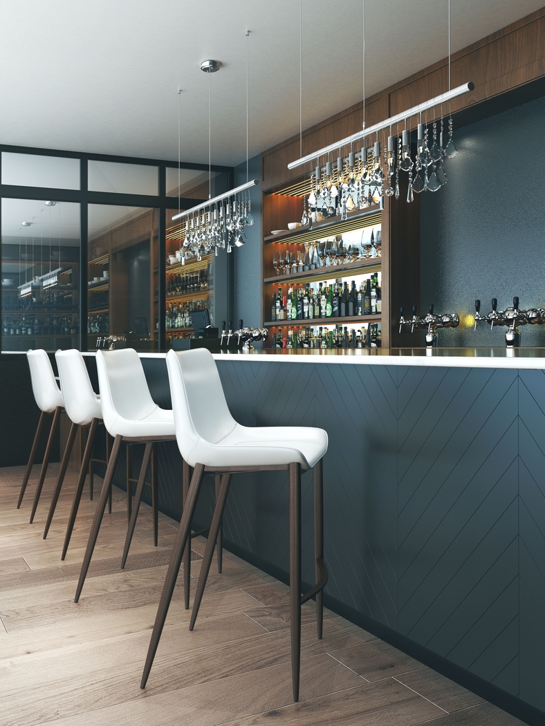 Wavell White Walnut Barstool, Set of 2 - Thumbnail - Image 6