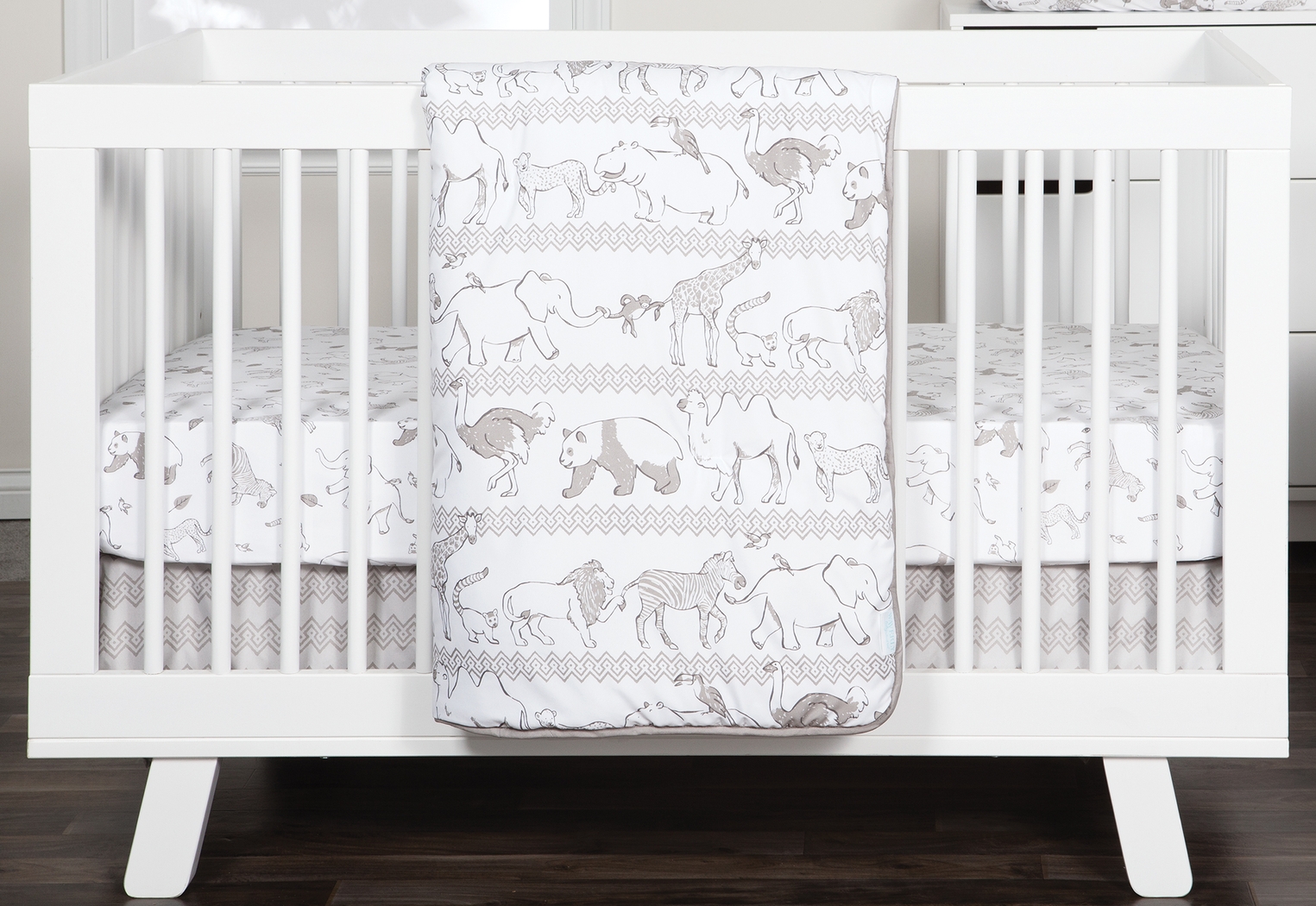 Waverly Congo Line Gray 5 Pc Baby Bedding Set - Thumbnail - Image 3