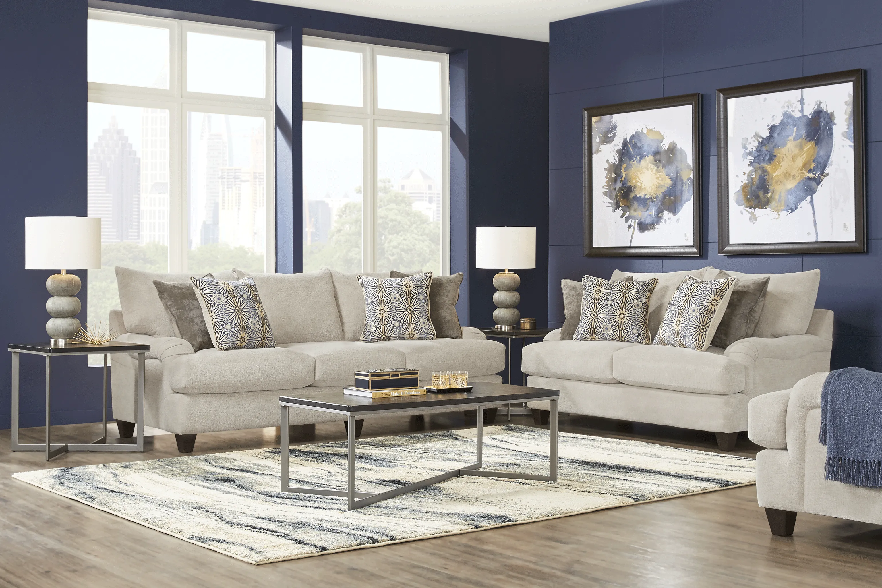 Waverly Park Beige 2 Pc Living Room - Thumbnail - Image 1