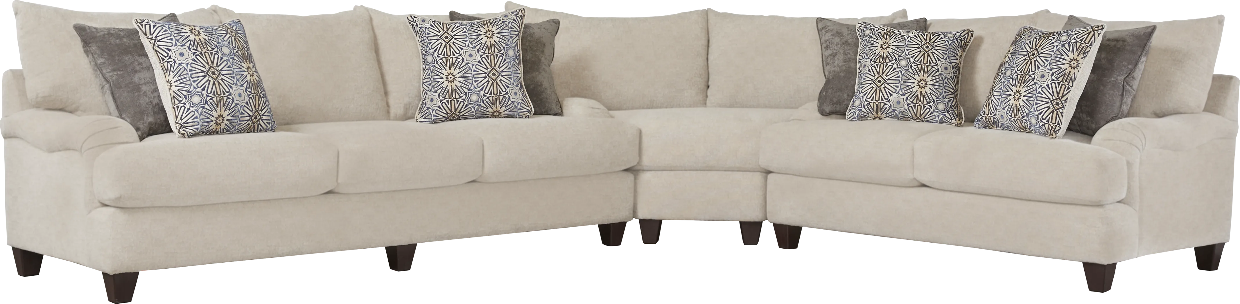 Waverly Park Beige 3 Pc Sectional - Thumbnail - Image 1