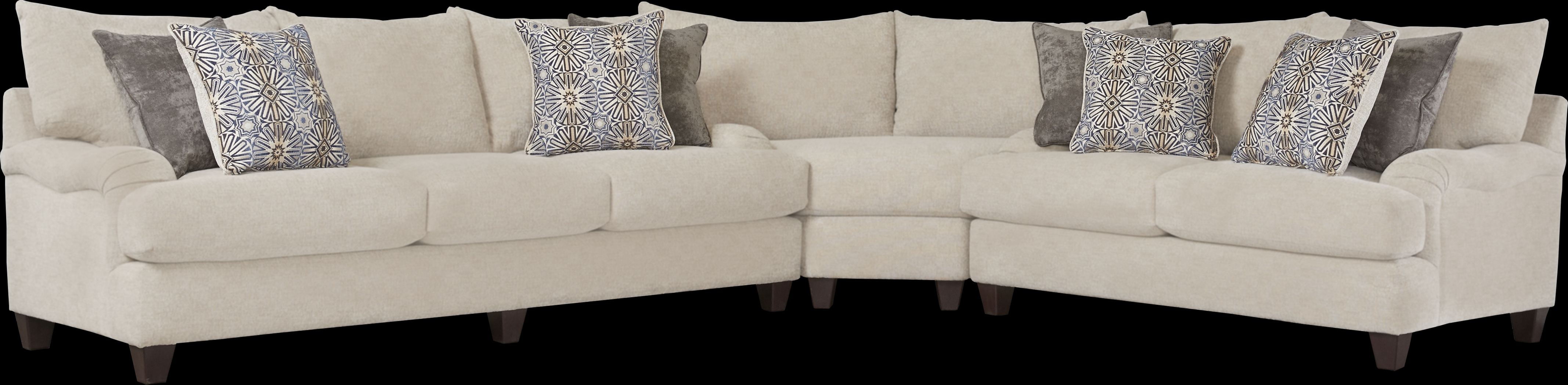 Waverly Park Beige 3 Pc Sectional - Thumbnail - Image 1