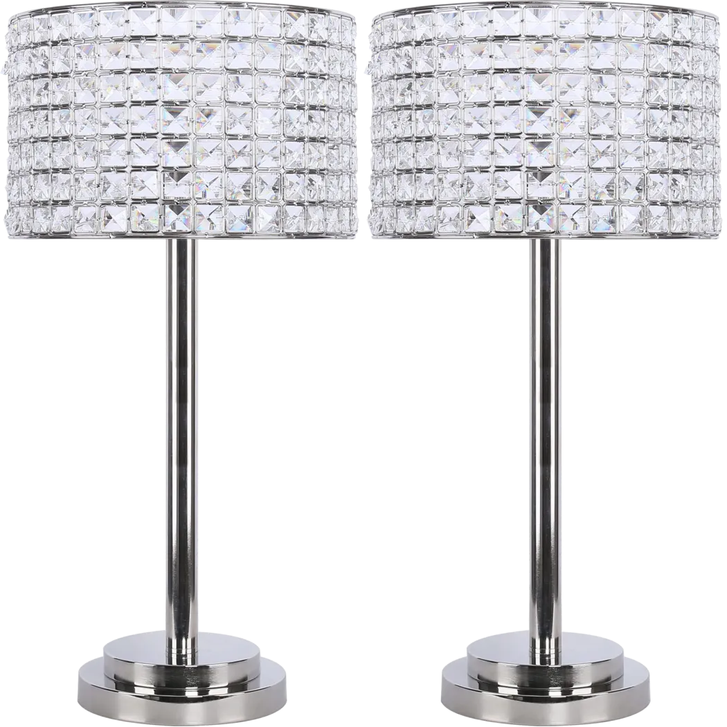 Waverly Shade Nickel Set of 2 Lamps - Thumbnail - Image 1