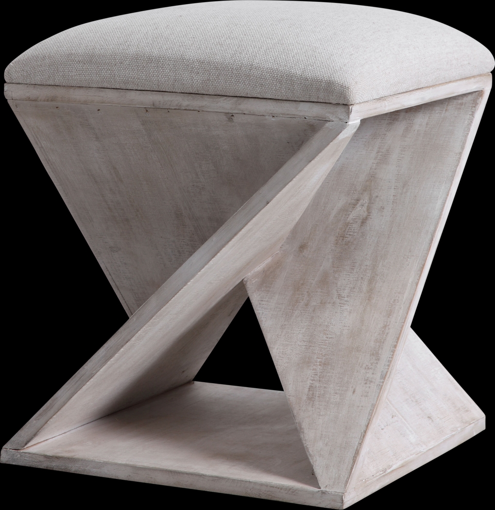 Waxwing White Ottoman - Thumbnail - Image 1