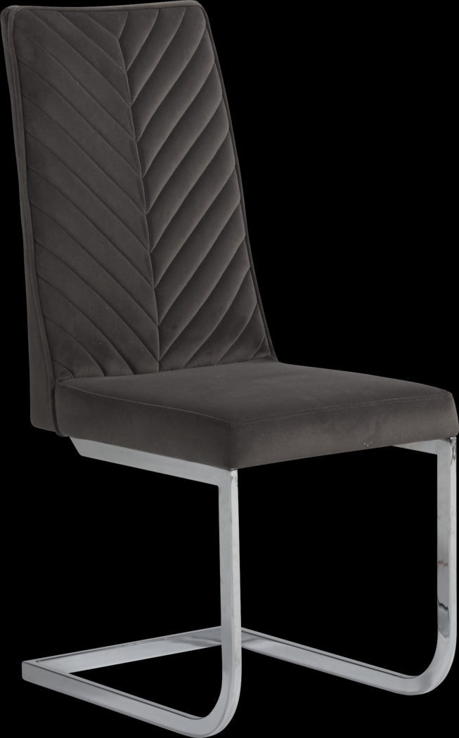 Waycroft Silver 5 Pc Dining Room with Charcoal Chairs - Thumbnail - Image 3