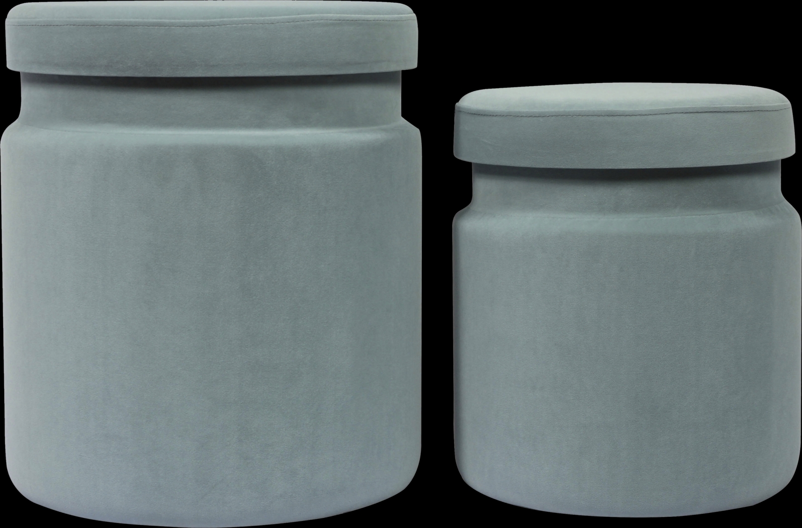 Waynetta Blue Storage Ottoman, Set of 2 - Thumbnail - Image 4