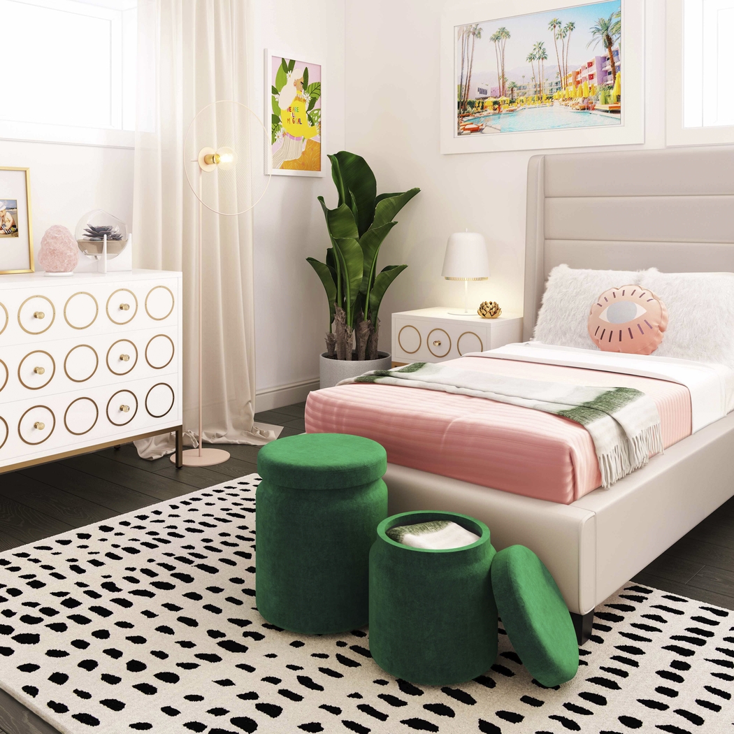 Waynetta Green Storage Ottoman, Set of 2 - Thumbnail - Image 2