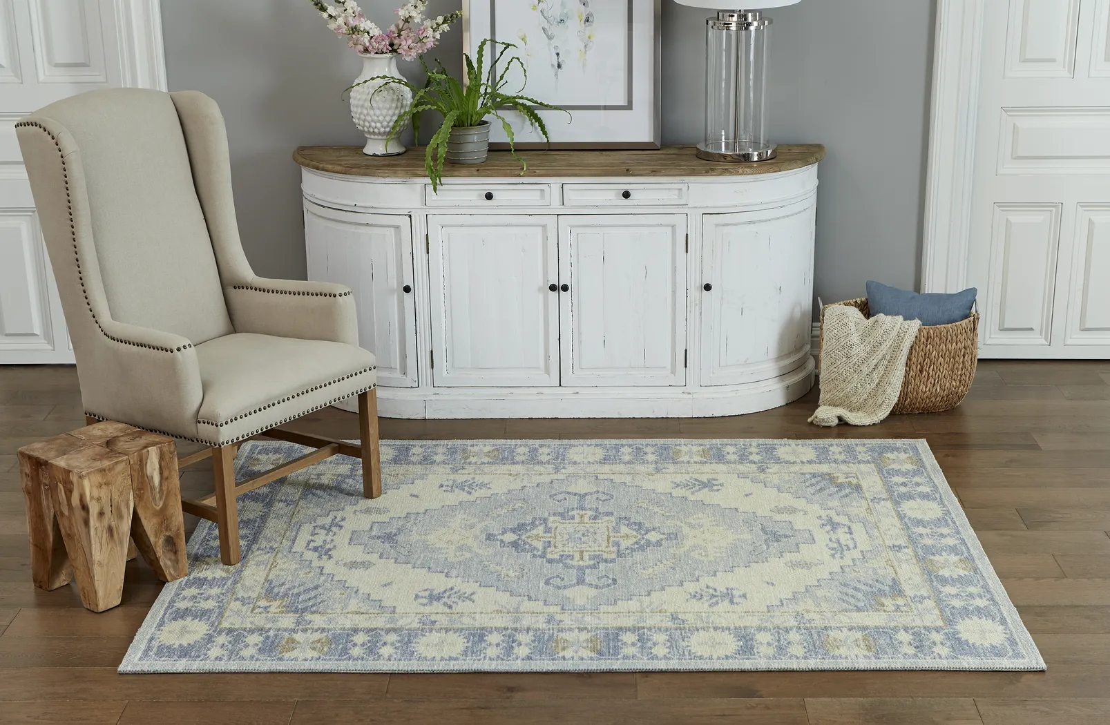 Wealon Blue 6'6 x 9' Rug - Thumbnail - Image 2