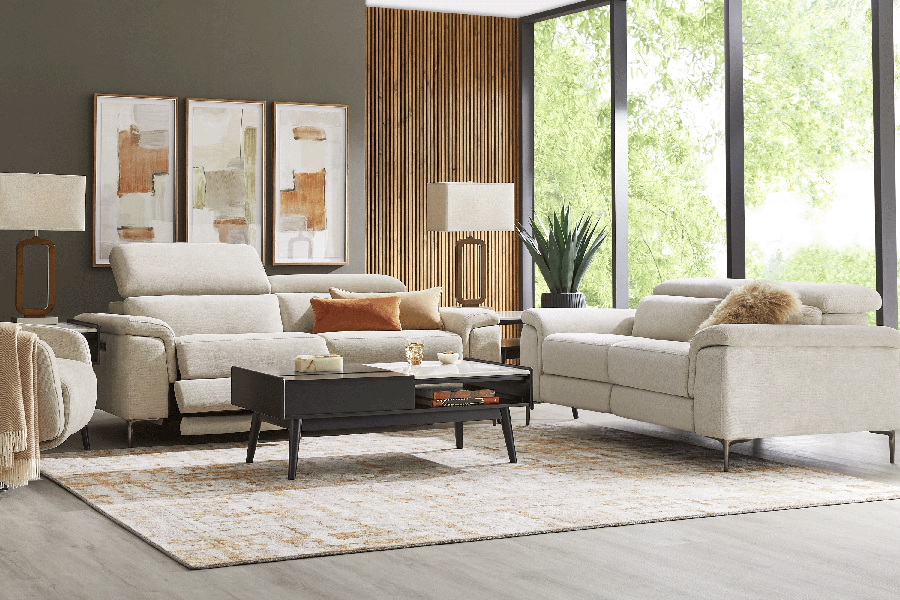 Weatherford Park Beige 8 Pc Living Room with Dual Power Reclining Sofa - Thumbnail - Image 1