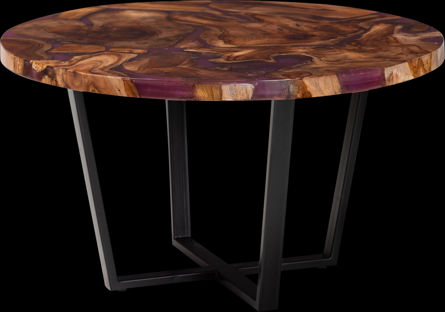 Webfruit Brown Round Cocktail Table - Thumbnail - Image 1