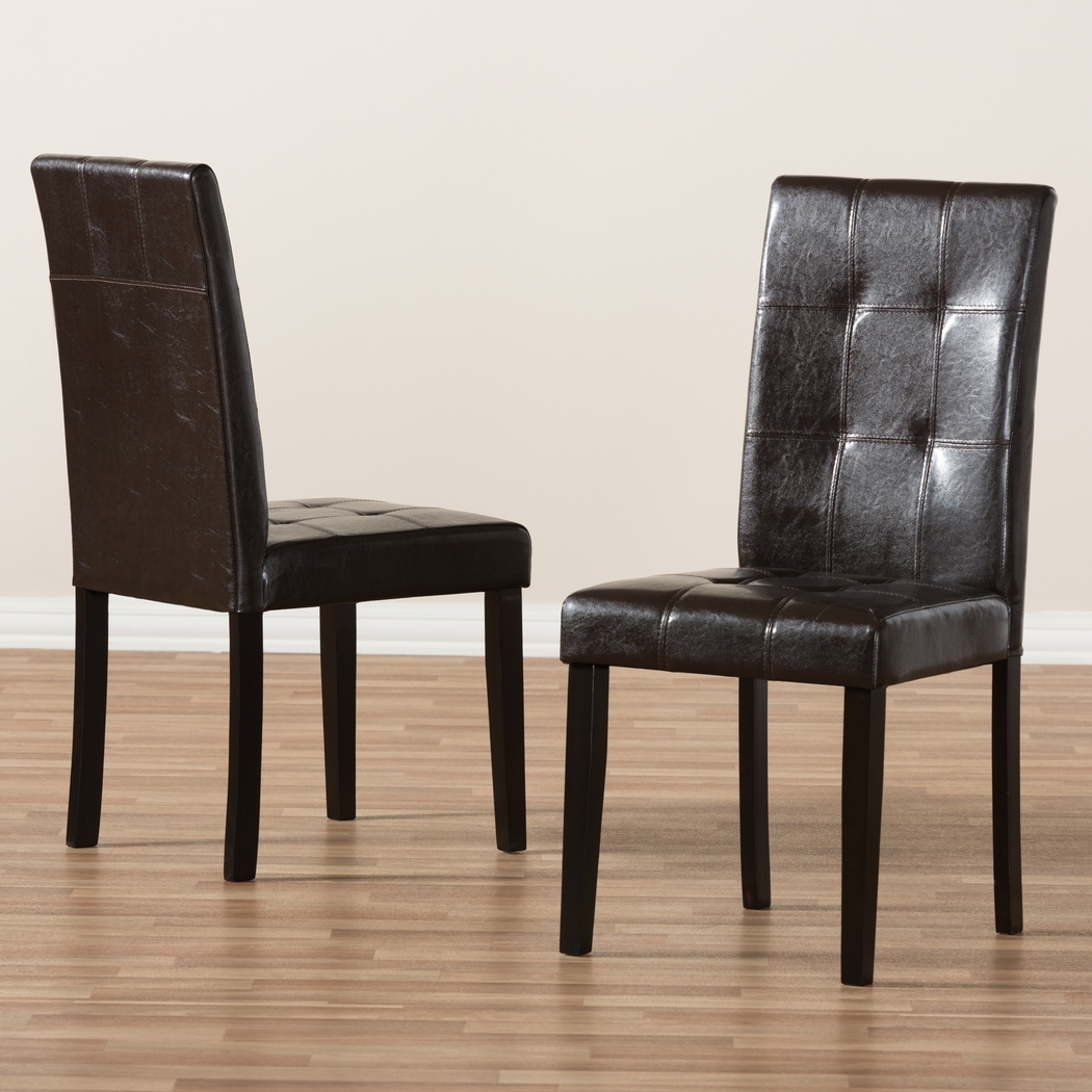 Webrewsa Dark Brown Dining Chair, Set of 2 - Thumbnail - Image 3