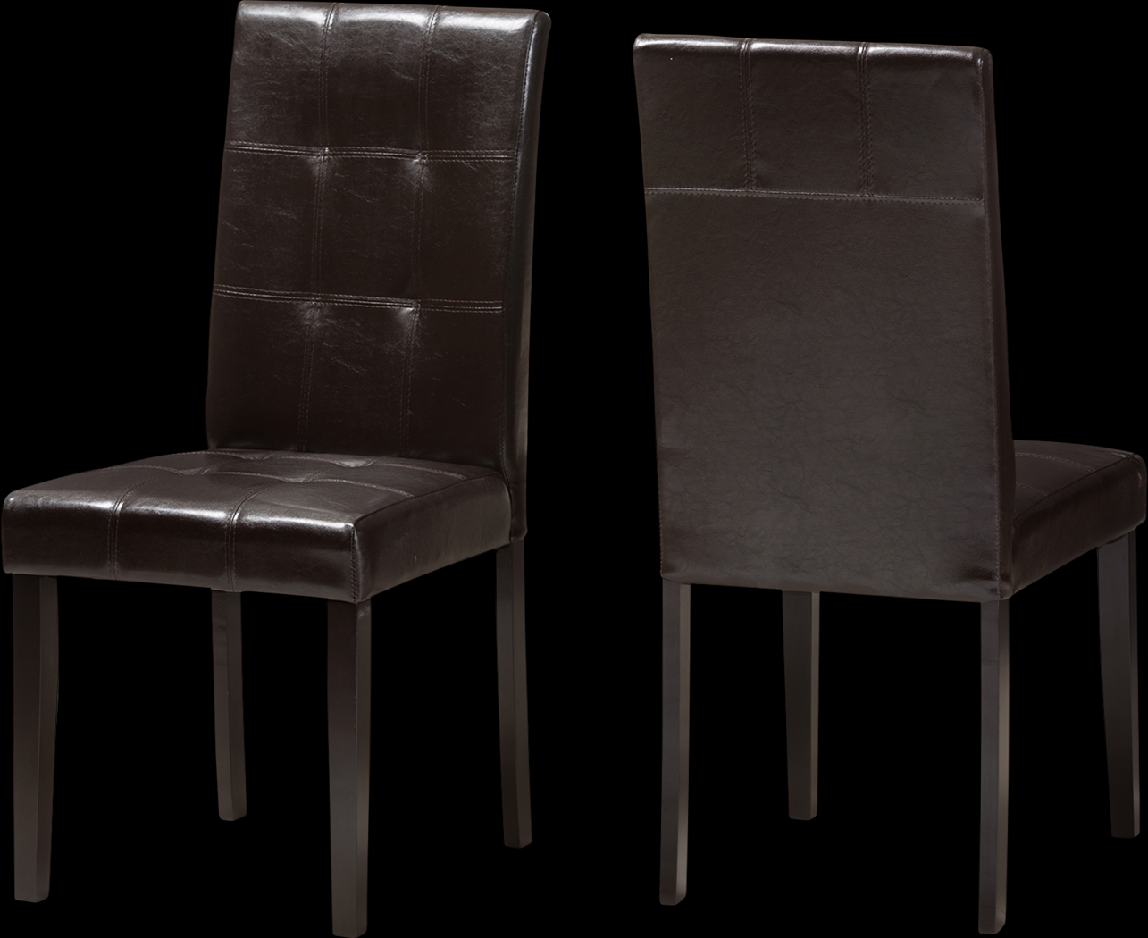 Webrewsa Dark Brown Dining Chair, Set of 2 - Thumbnail - Image 1