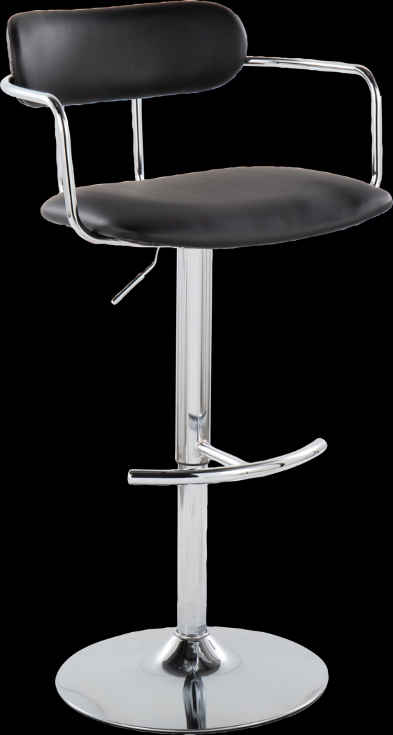 Wedgefeild IV Black Adjustable Barstool, Set of 2 - Thumbnail - Image 5